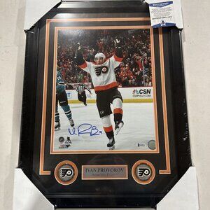Ivan Provorov Autograph signed Philadelphia Flyers 11x14 photo framed Beckett